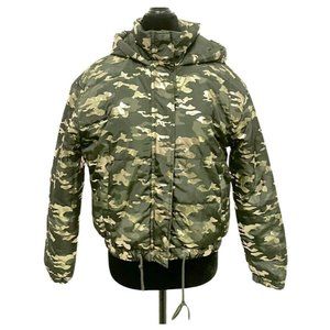 NWT Ashley By 26 International Camo Puffer Cropped Winter Jacket Size M